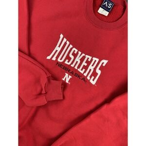 VTG Nebraska Cornhuskers Crewneck Sweatshirt Mens 2XL Red NCAA Huskers